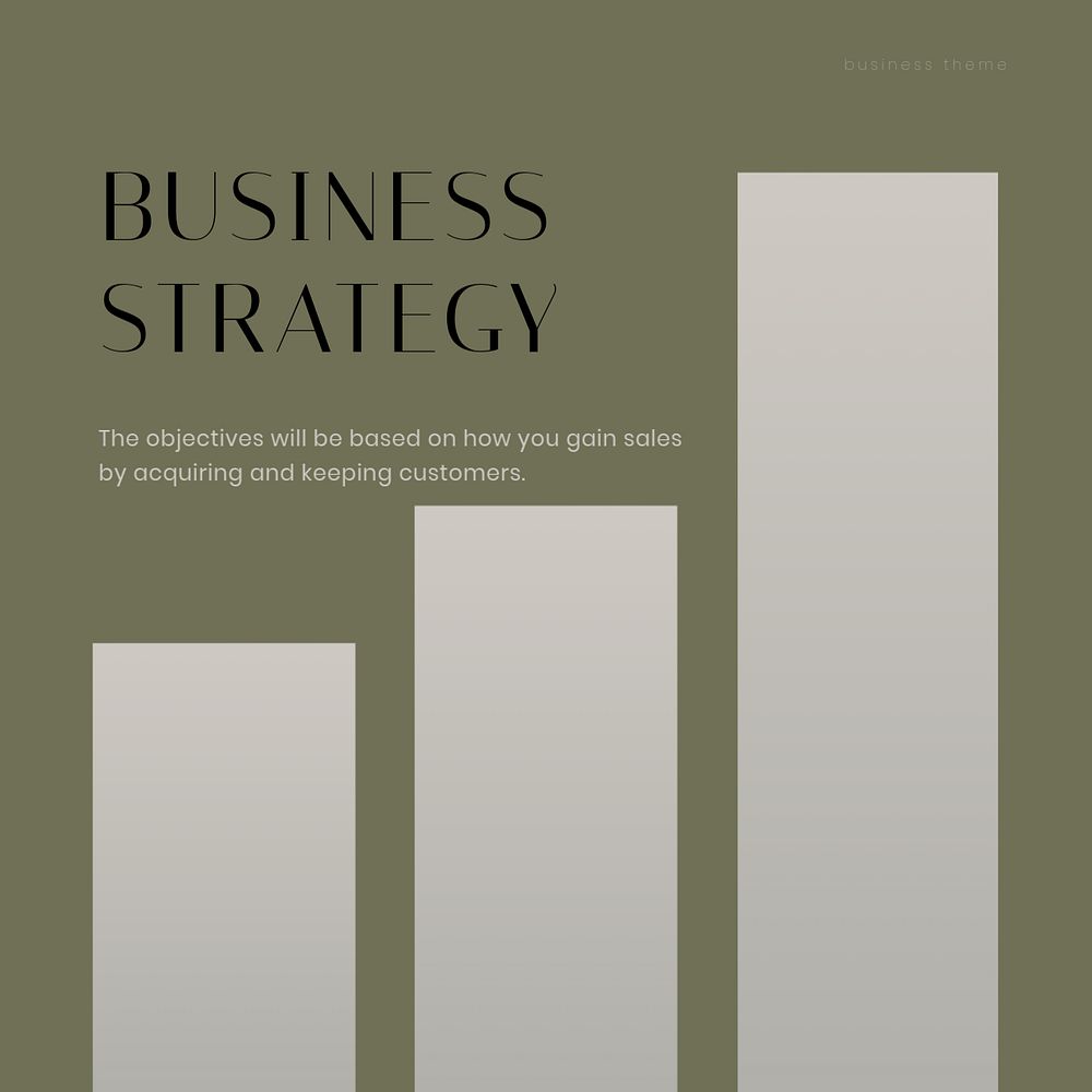 Business strategy Instagram post template, professional design