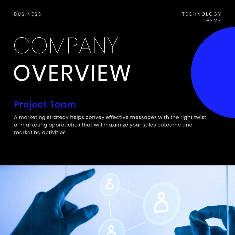 Company overview Instagram post template, business branding
