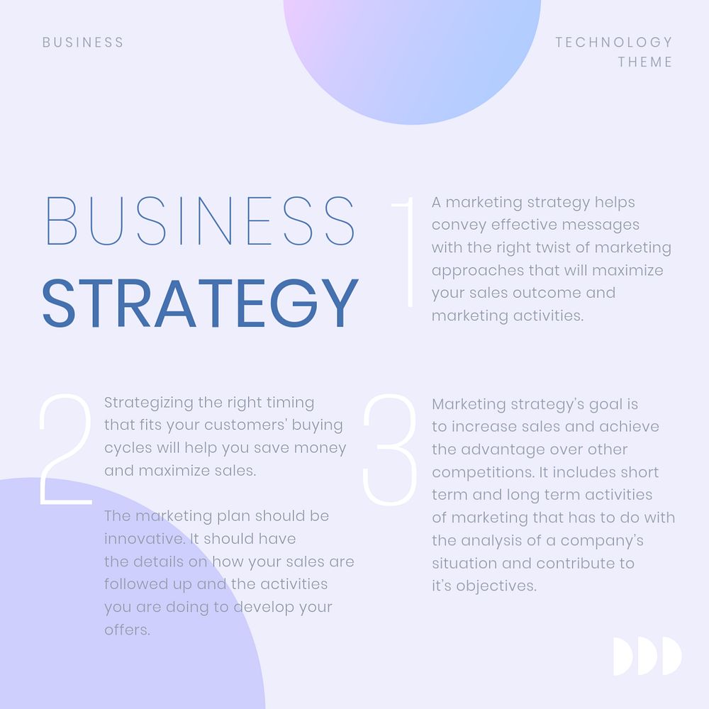 Business strategy Instagram post template