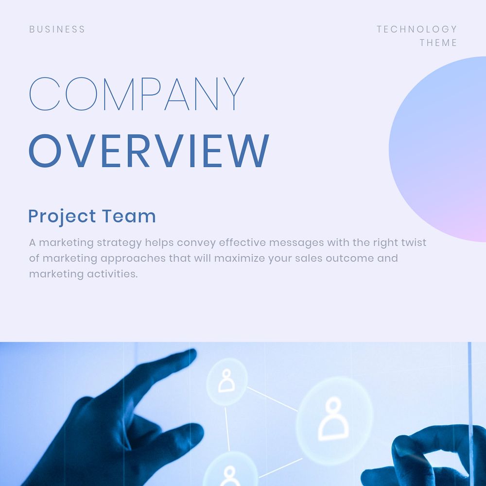 Company overview Instagram post template, tech business