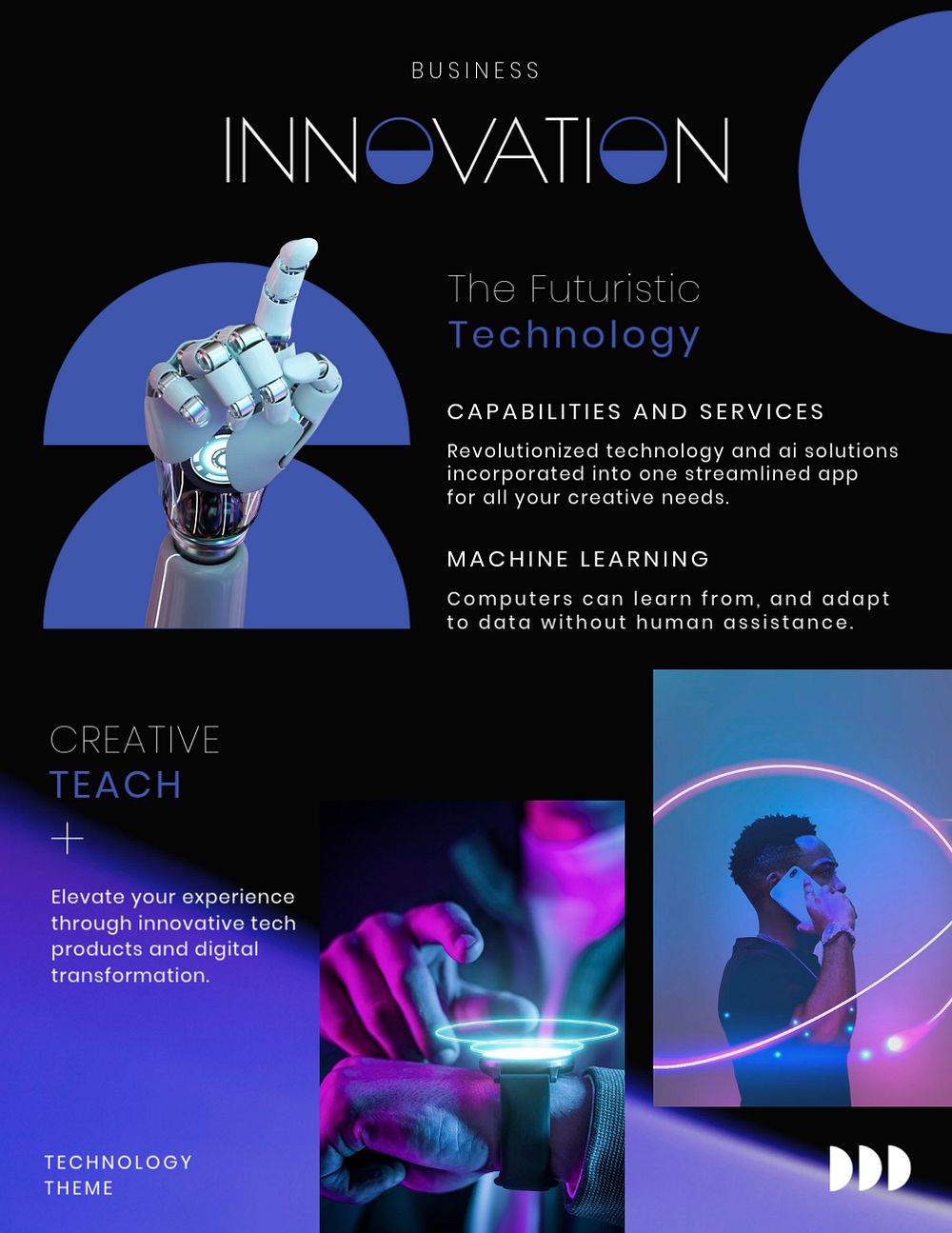 Business innovation flyer editable template