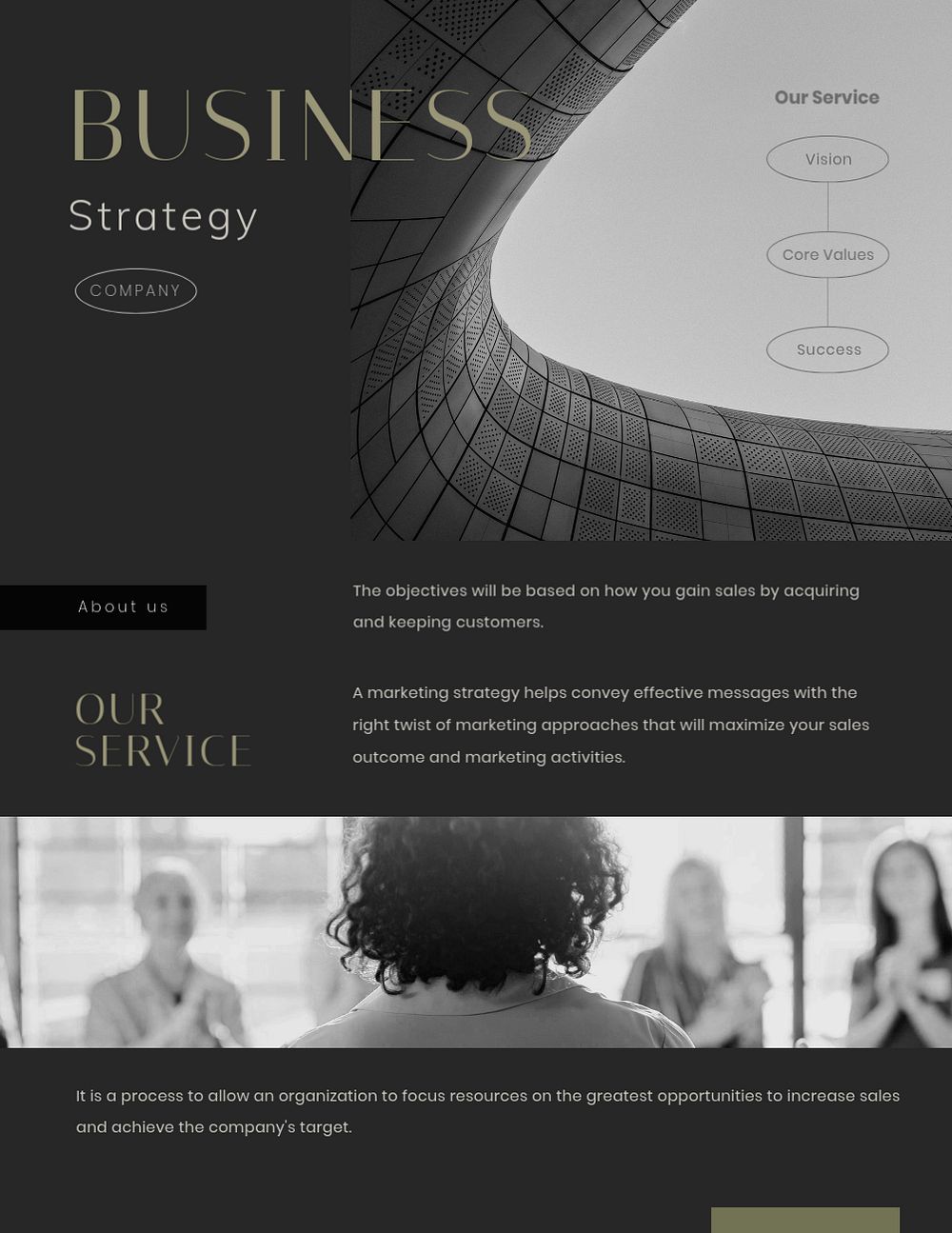 Business strategy flyer editable template, professional ad