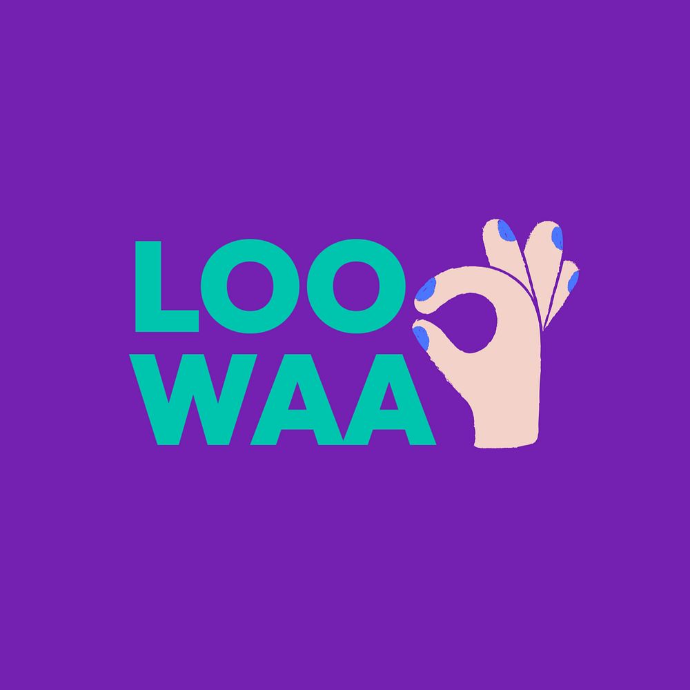 OK hand business logo template, cute doodle design