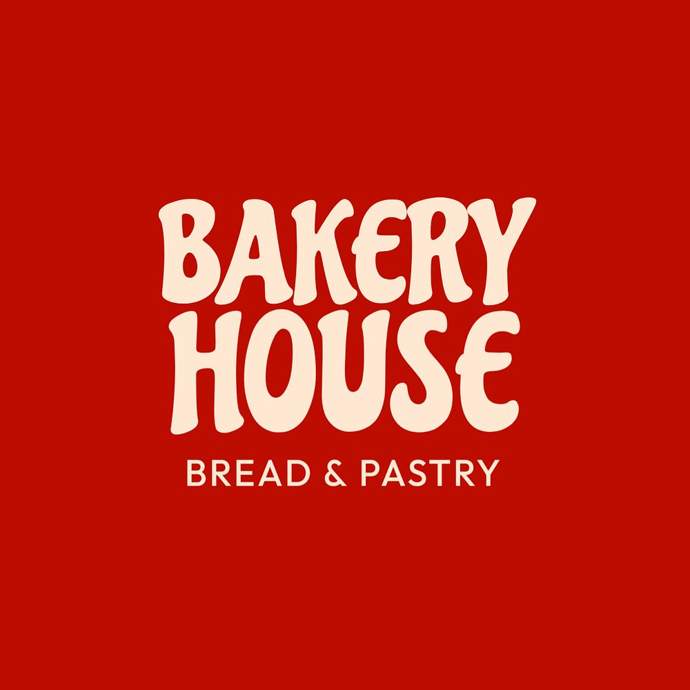 Bakery house logo template, cafe, restaurant business
