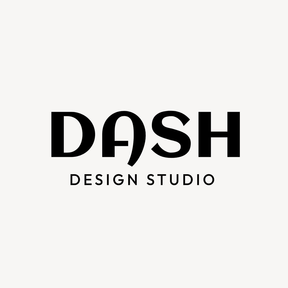 DASH, business logo template, editable design