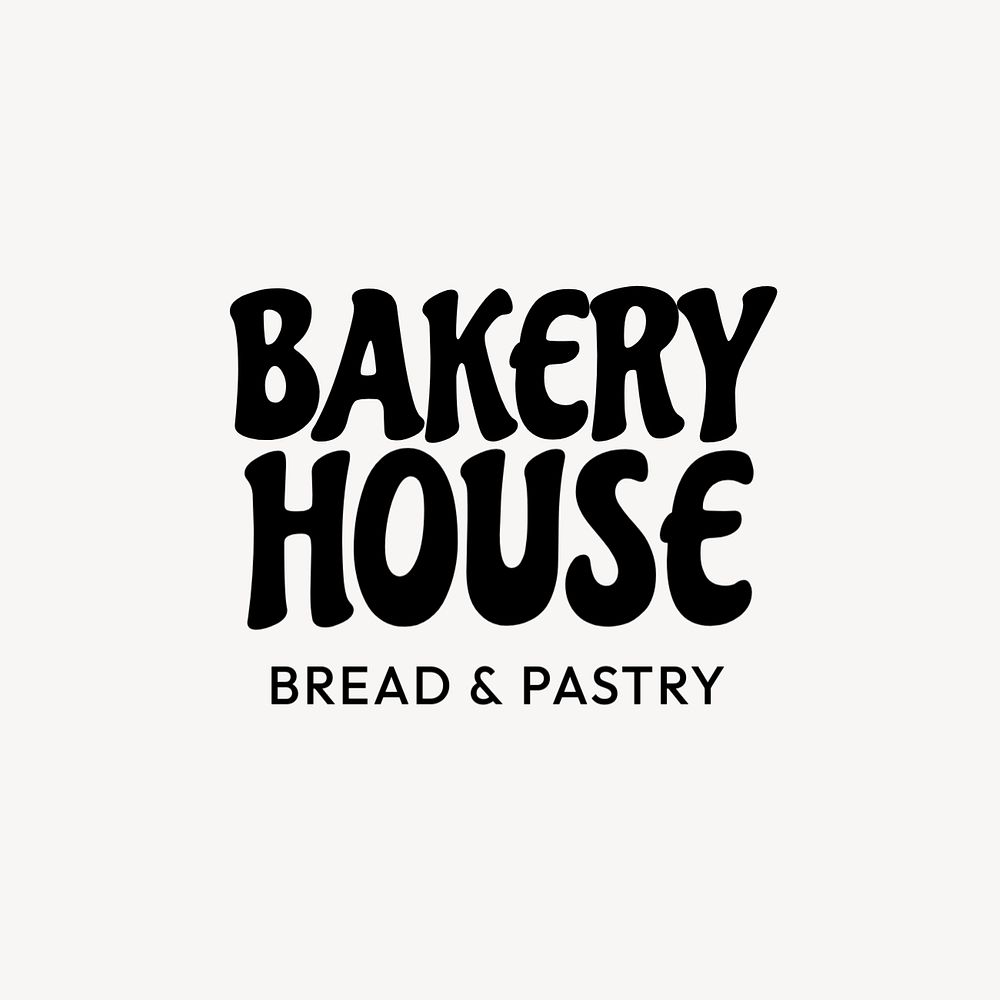 Bakery house logo template, cafe, restaurant business