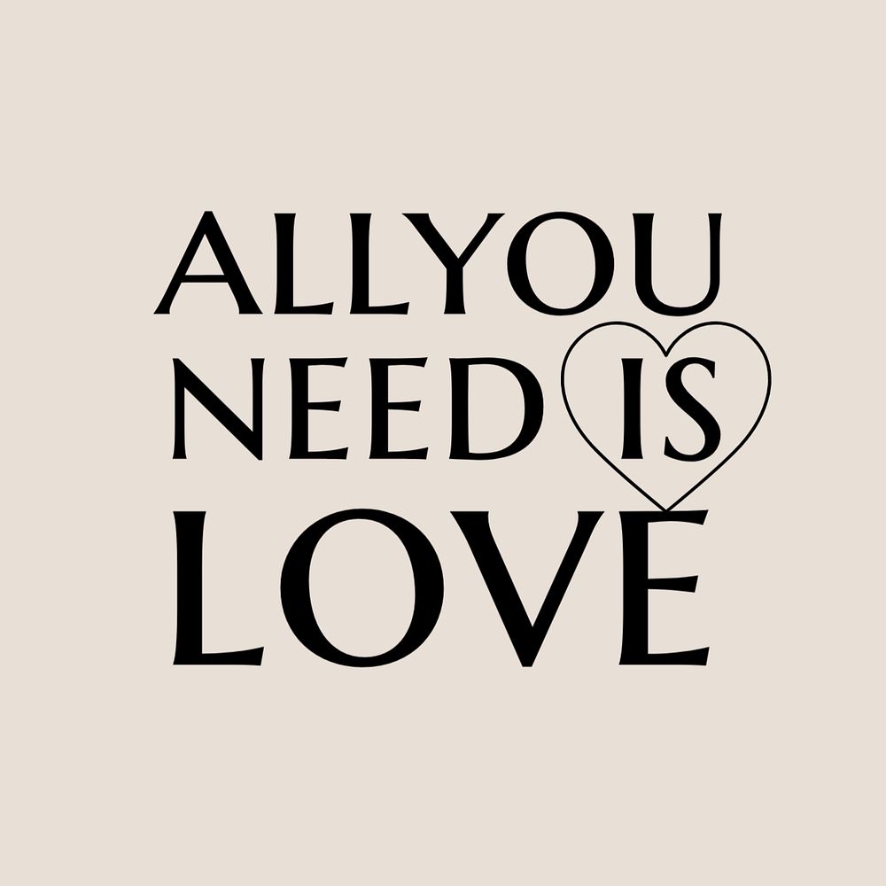 Love quote Facebook post template, editable design