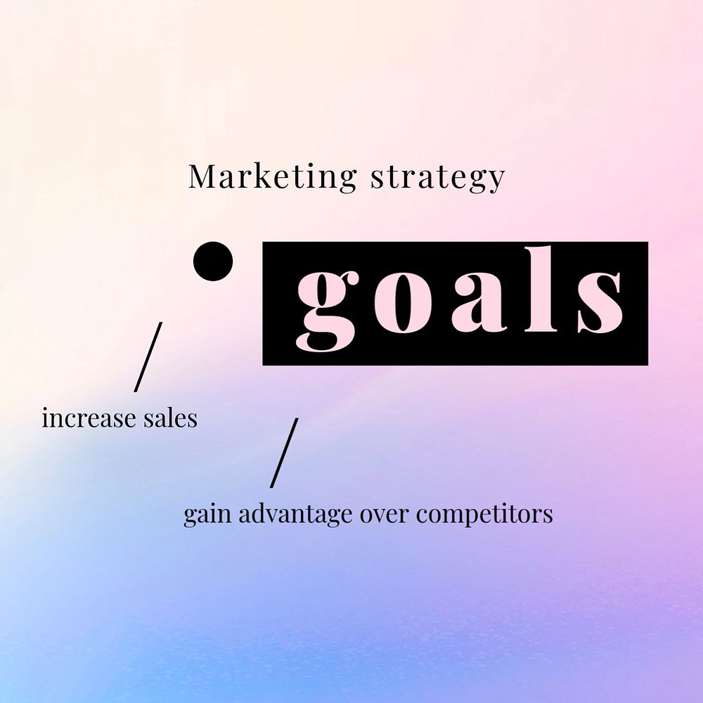 Marketing goals Instagram ad template, business strategy