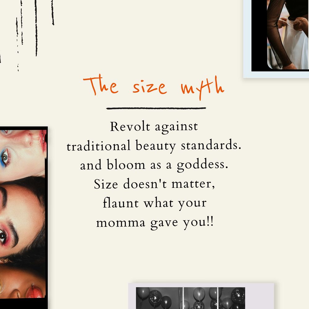 Clothing shop instagram post template, beige, editable text