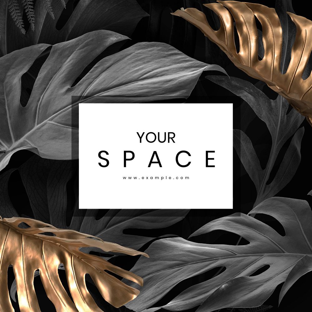 Botanical Facebook post template, editable design 