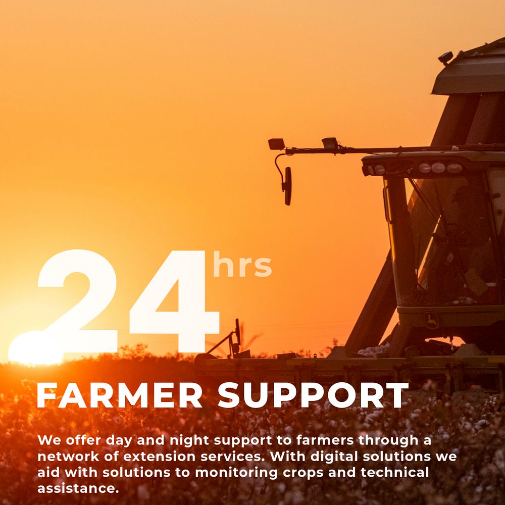 Farmer support Facebook ad template, farming industry design
