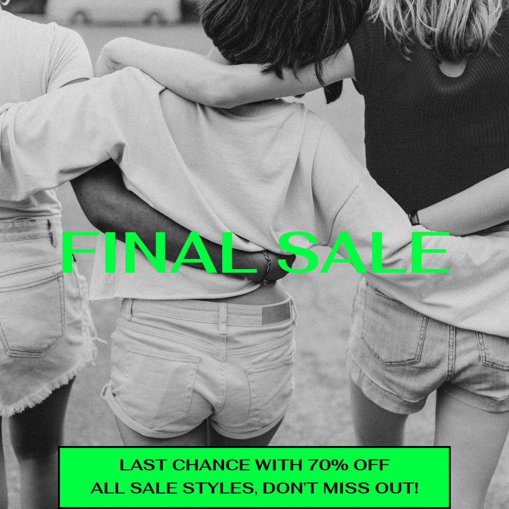 Final sale Facebook post template, editable design