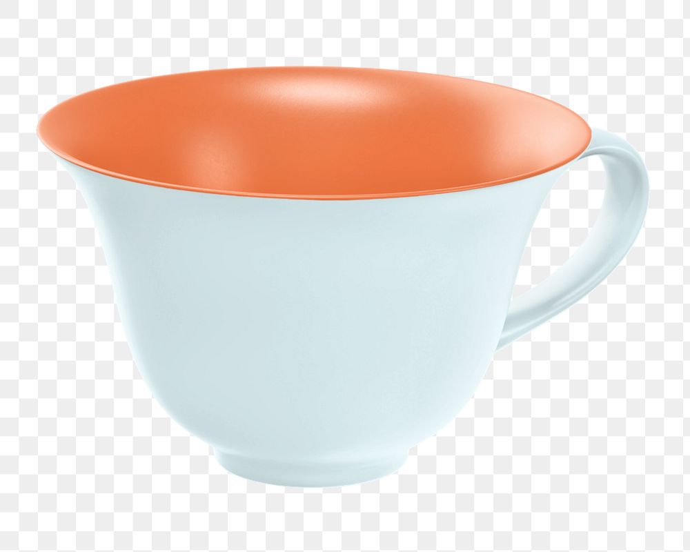 Tea cup mockup, blue product design