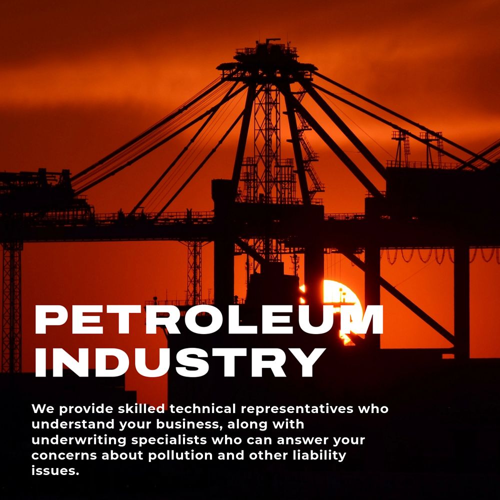 Petroleum industry Instagram post template, editable design 