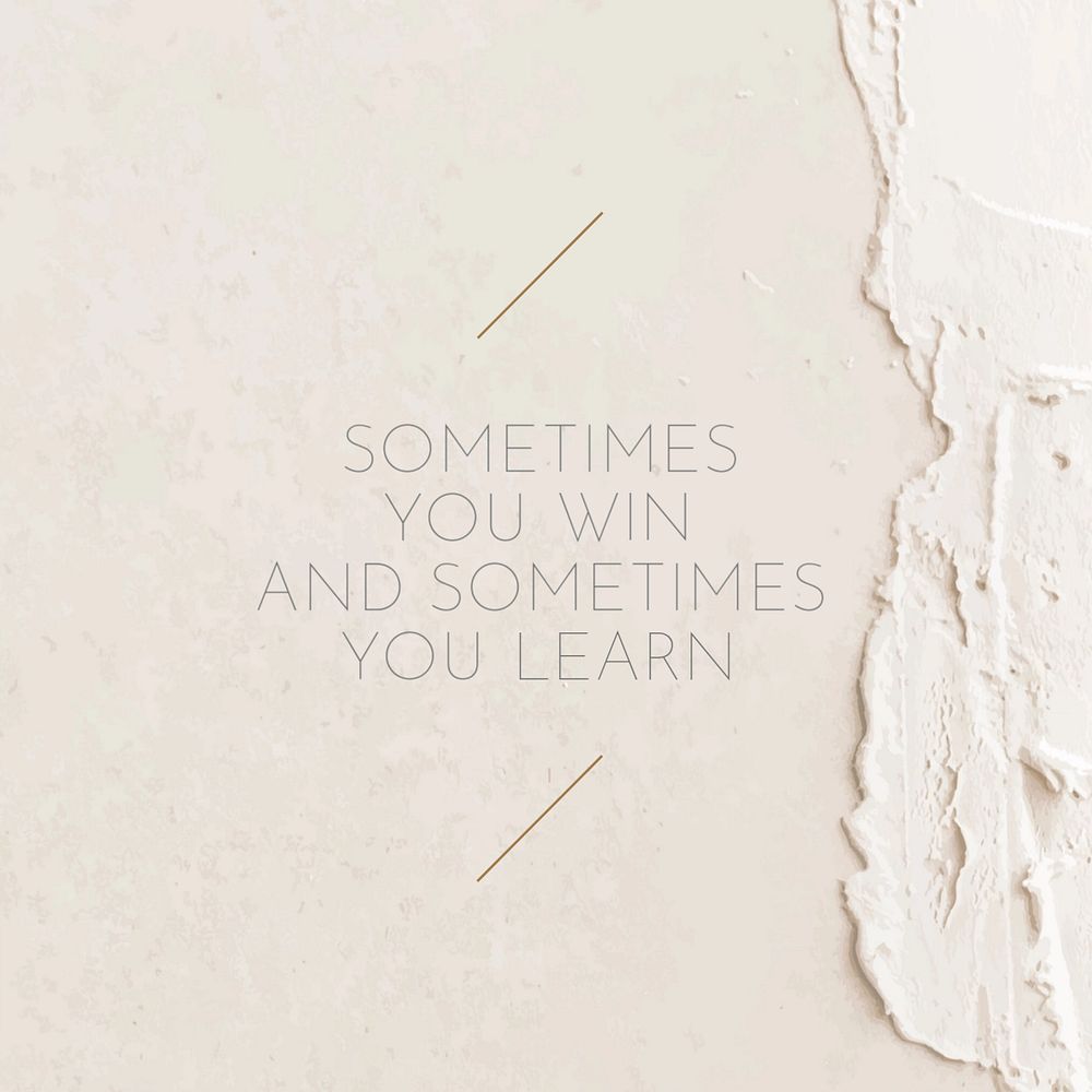 Beige aesthetic instagram post template, life quote, editable text