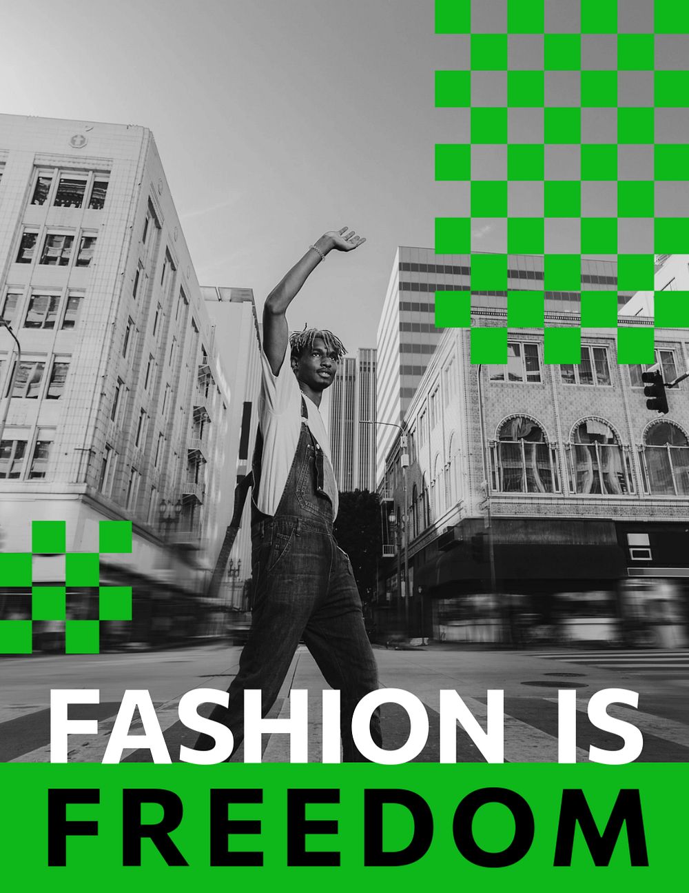 Cool fashion flyer template, editable design