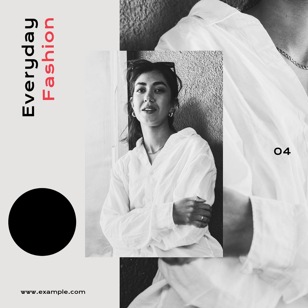 Women’s fashion Instagram post template, editable design