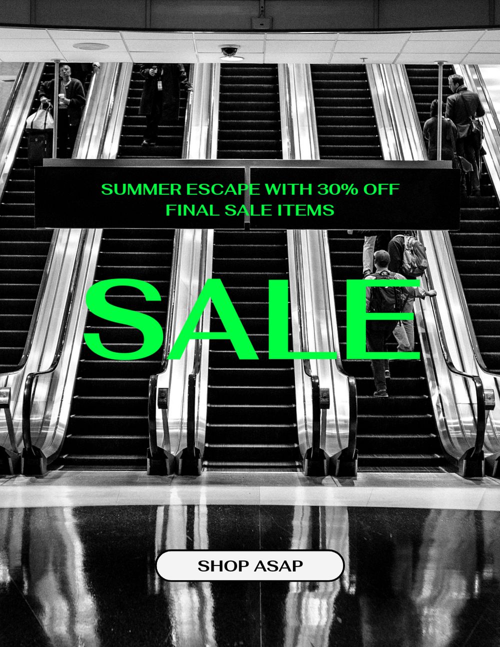 Sale promotion flyer template, editable design