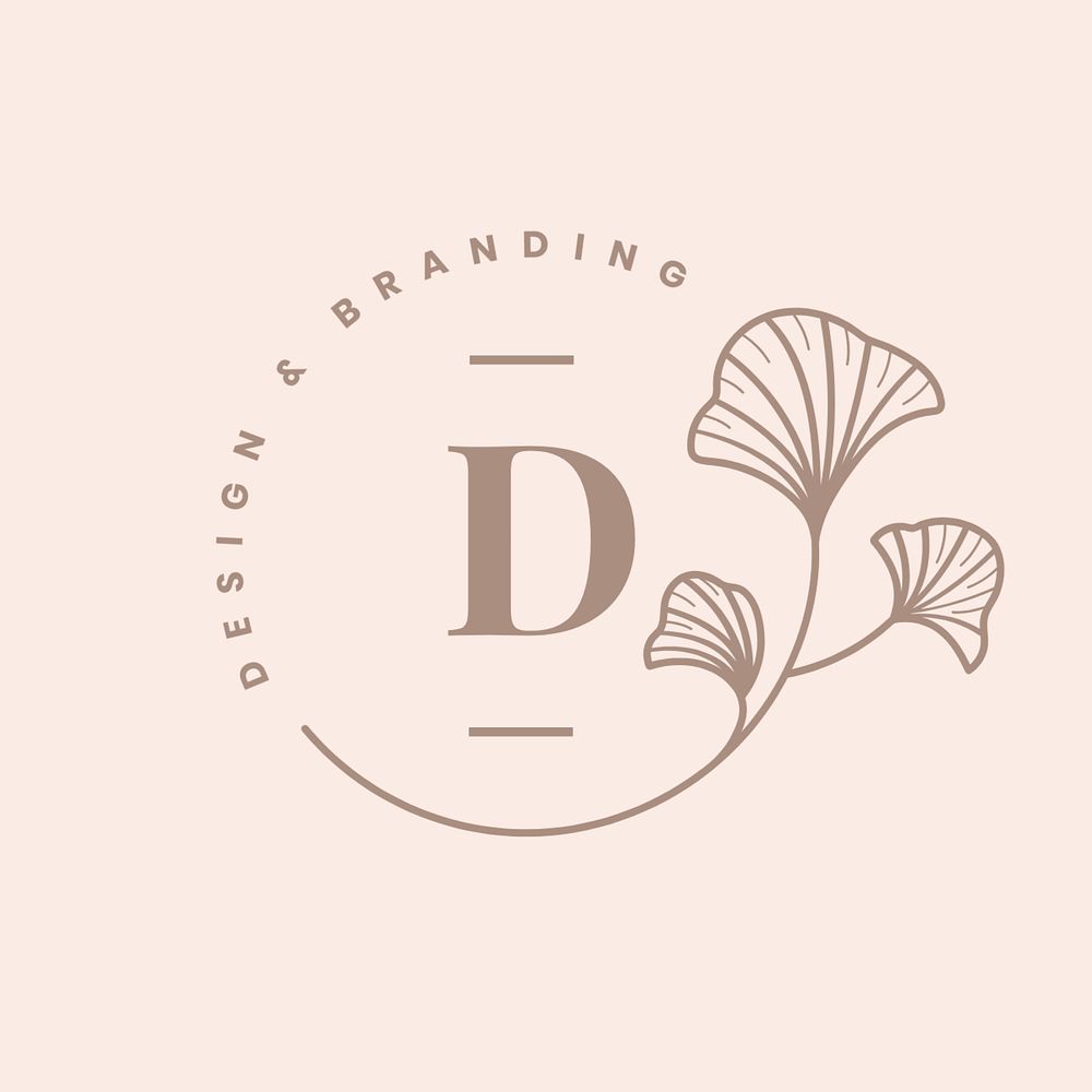 Editable leaf logo, business branding design