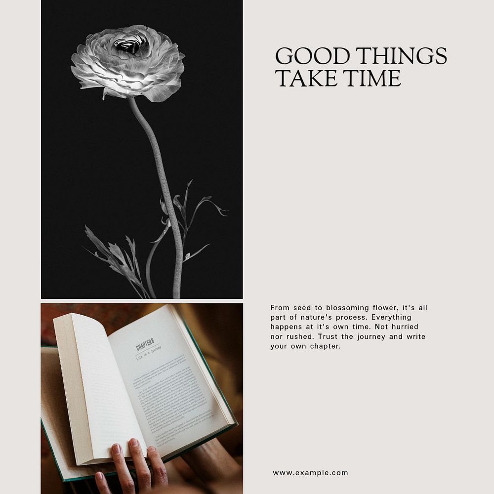 Beige aesthetic Instagram post template, editable design