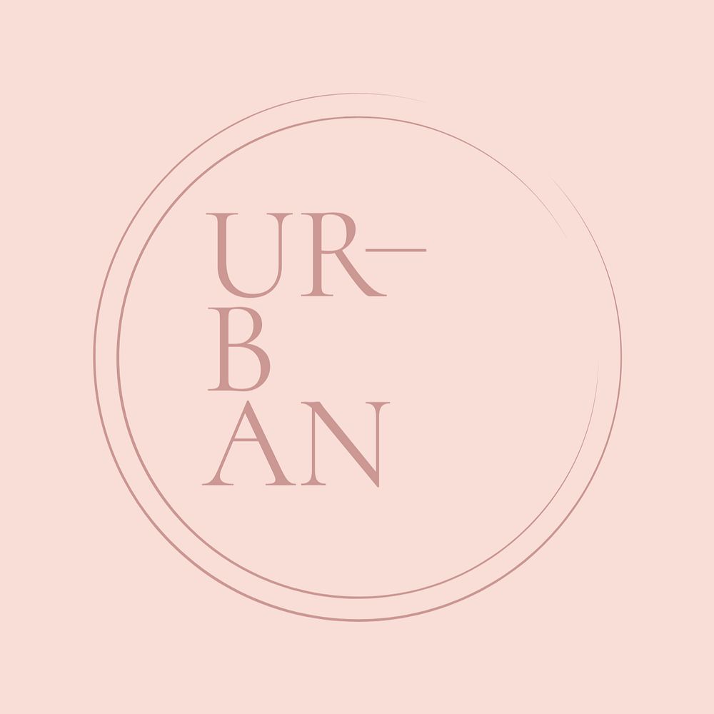 Editable round logo, business branding design