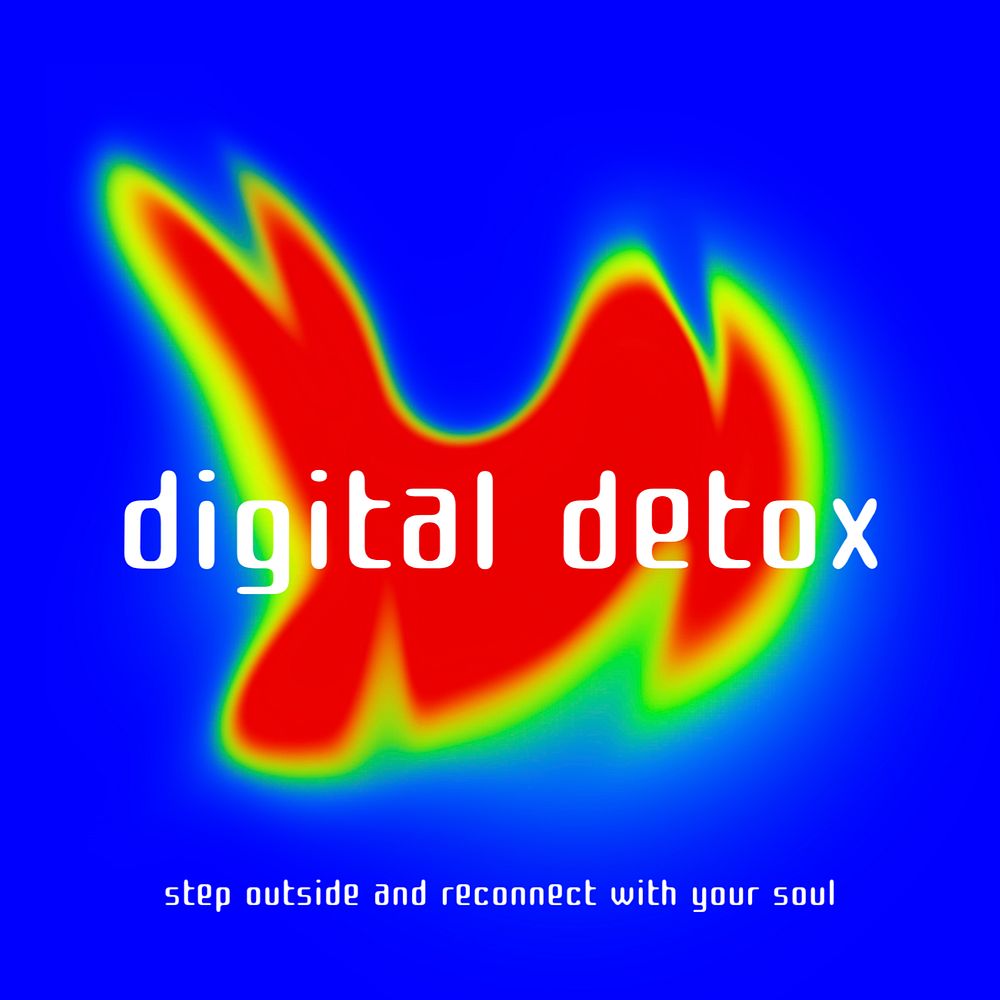 Digital detox Instagram post template, editable design