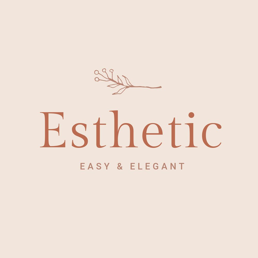 Editable aesthetic logo, business branding design