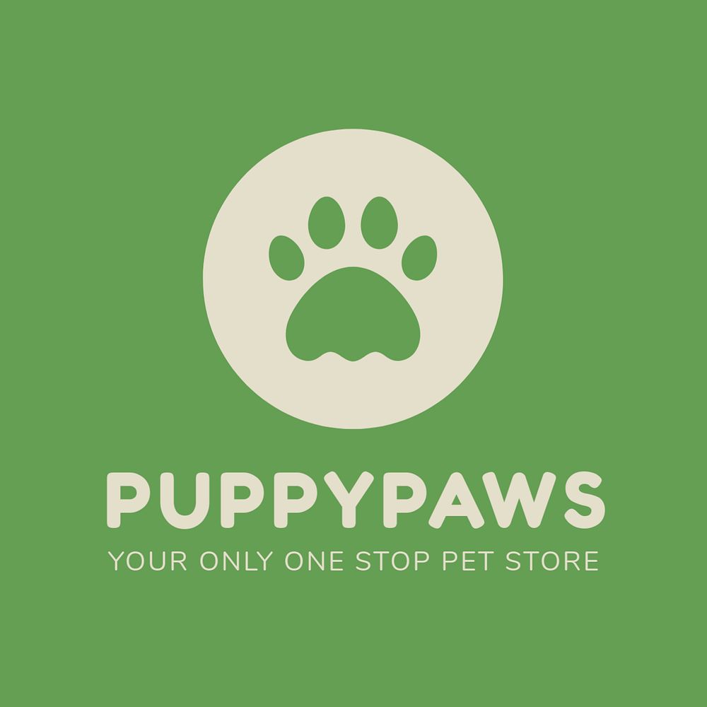 Editable pet shop logo, business branding design