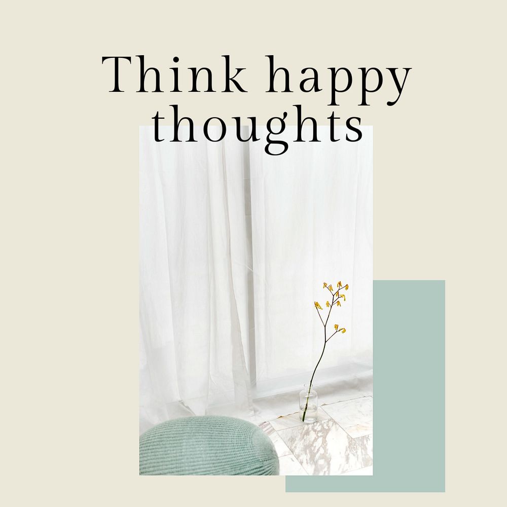 Positive vibes facebook post template, beige aesthetic, editable text