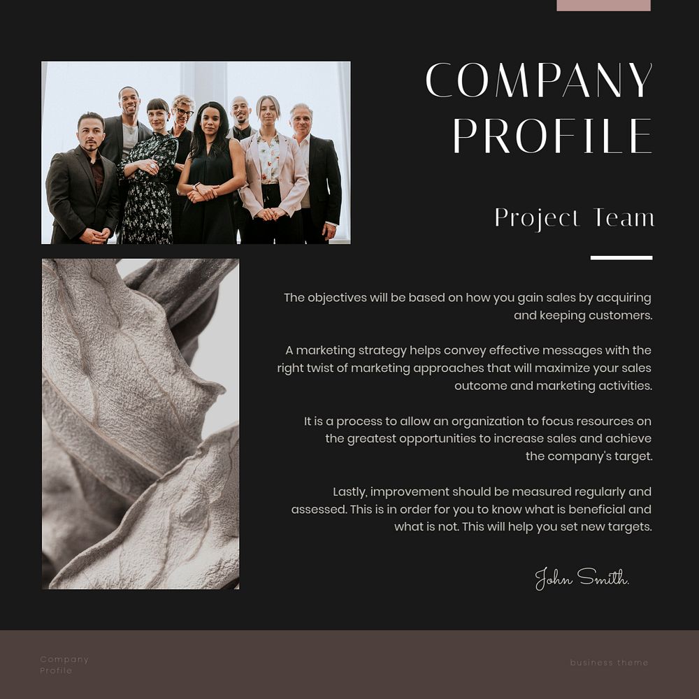 Company profile Instagram post template, professional business design