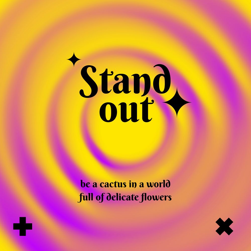 Stand out Instagram post template, editable design