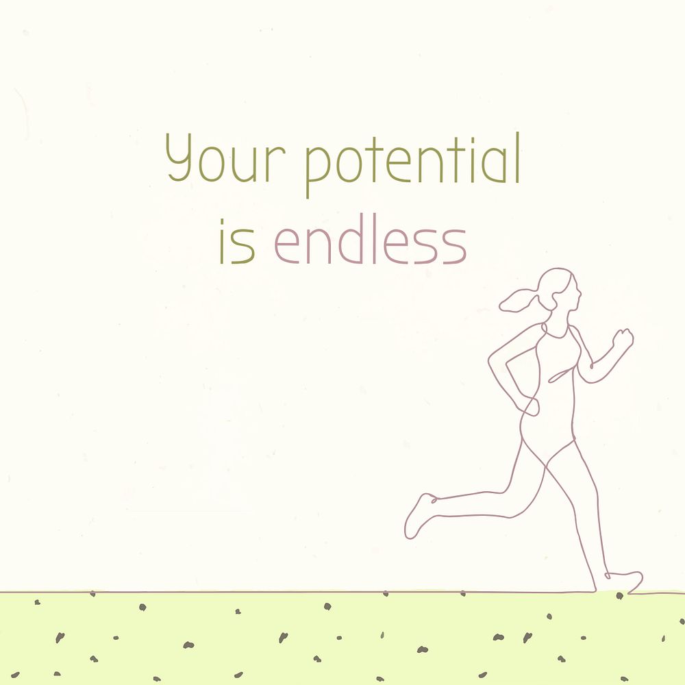 Exercise Facebook post template,  hobby line art design 