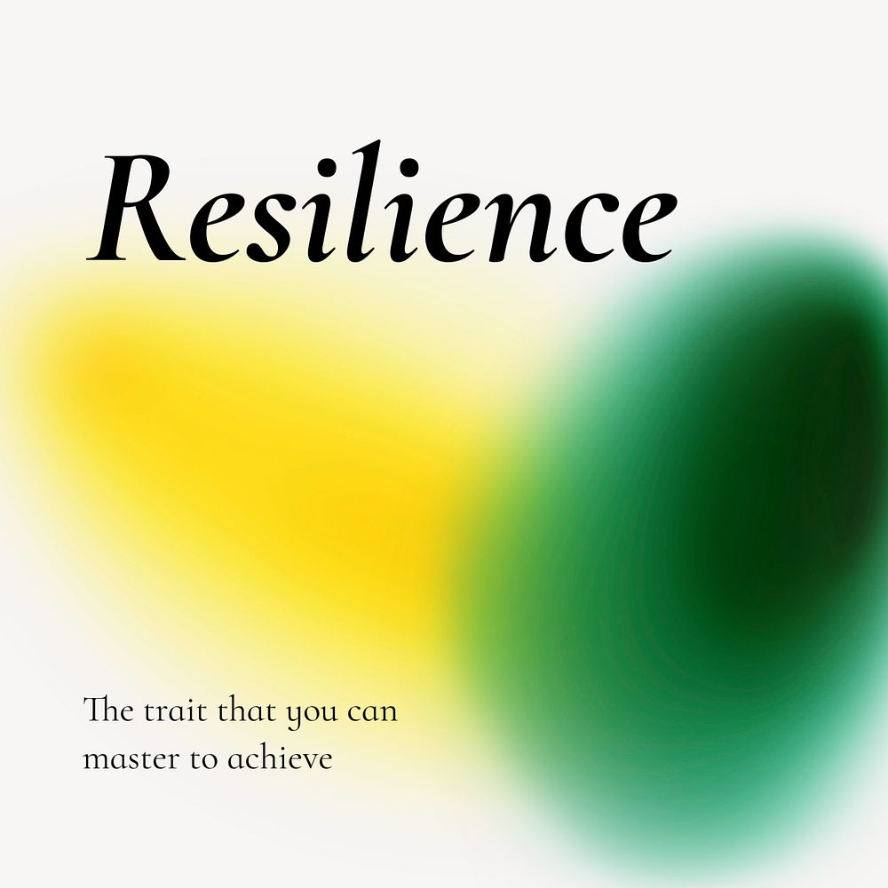 Resilience Instagram post template, editable design