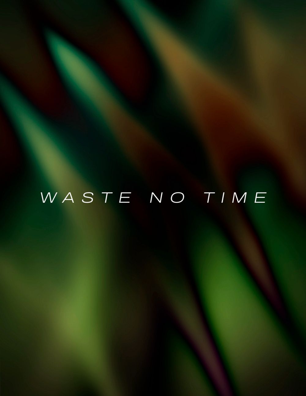 Abstract green editable flyer template, waste no time