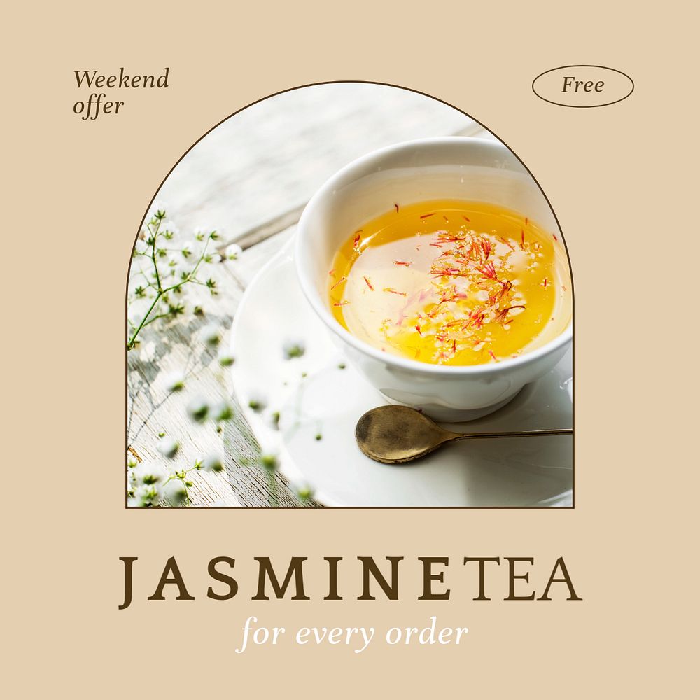Cafe promotion Facebook post template, customizable design