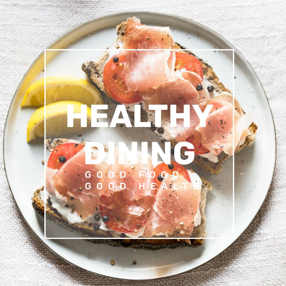 Healthy dining Instagram post template, editable design
