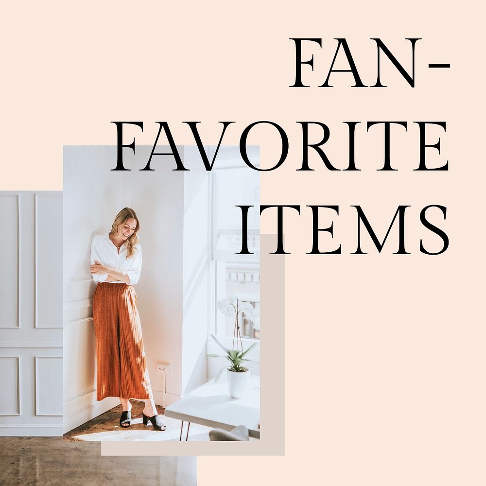 Fashion, shopping Instagram post template, business ad