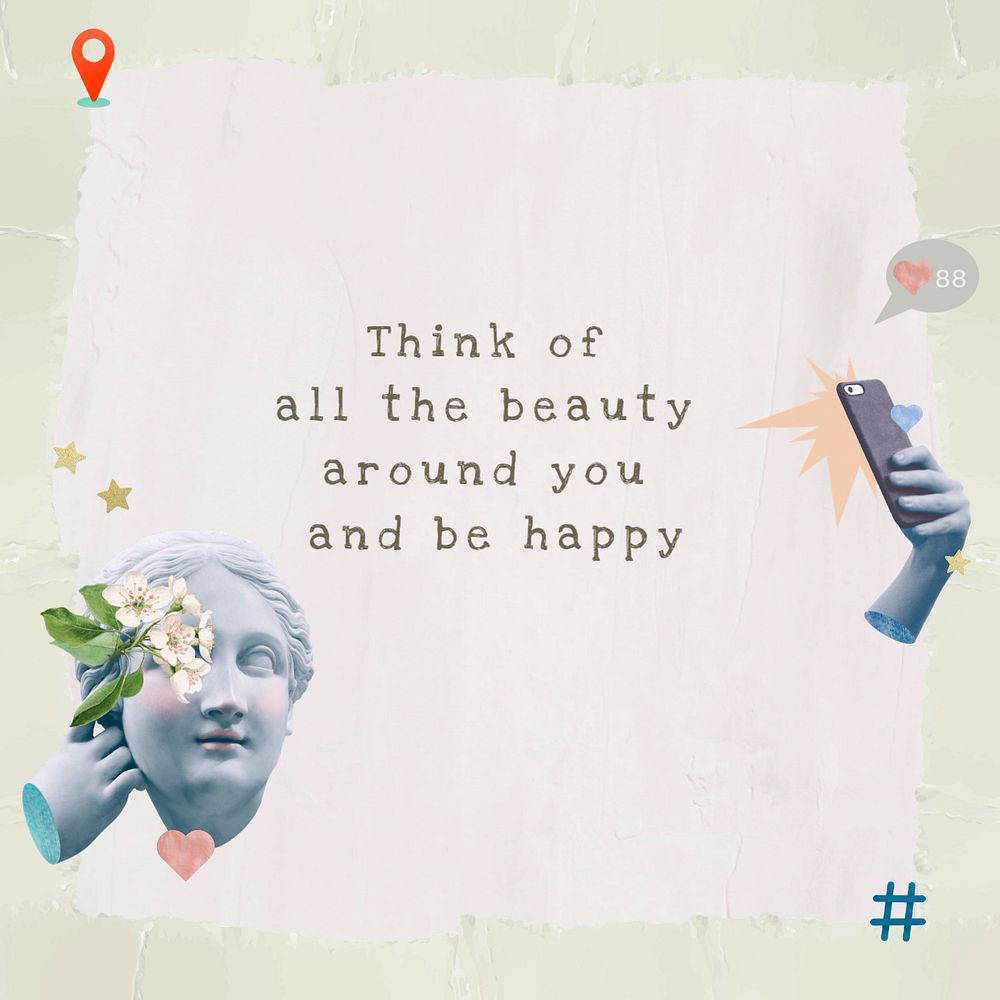 Greek Goddess Instagram post template, social media aesthetic