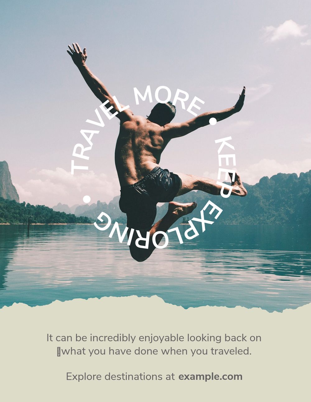 Travel agency flyer editable template, Summer trip ad