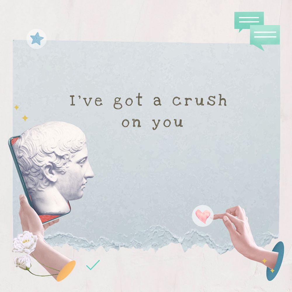Love quote Instagram post template, Greek God aesthetic
