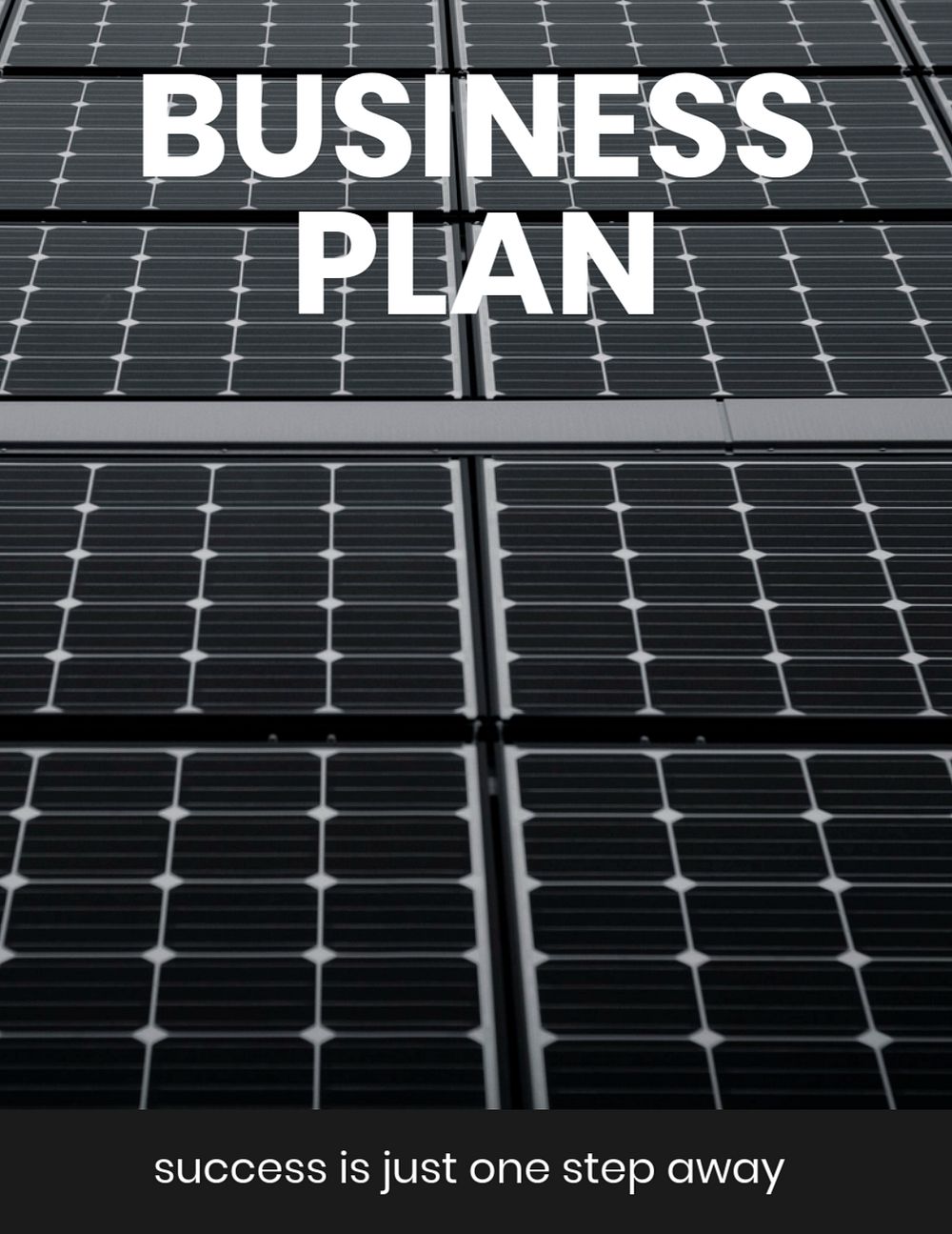Business plan flyer editable template, success is just one step away