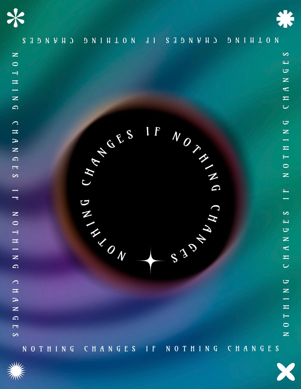Changes quote editable flyer template, gradient design 