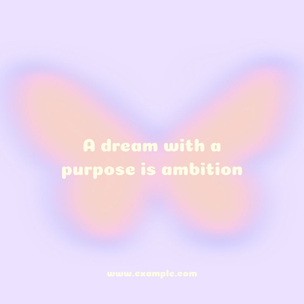 Ambition quote Facebook post template, editable design