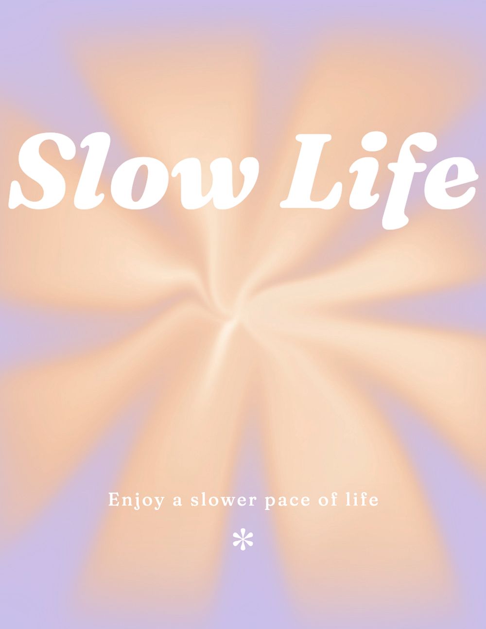 Slow life editable flyer template, gradient design 