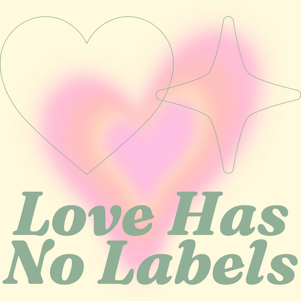 LGBT Love Instagram post template, editable design