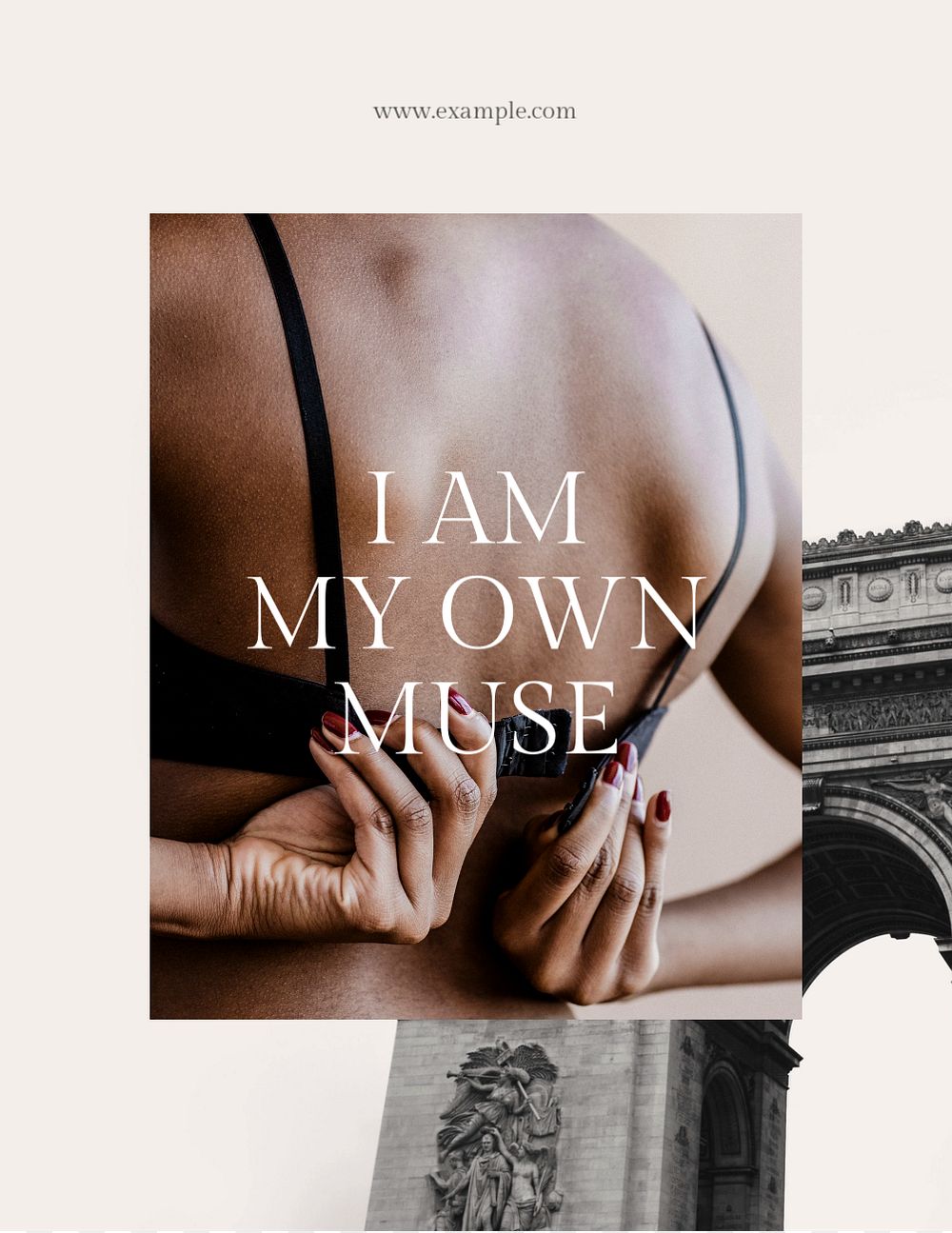 Minimal fashion flyer template, editable design