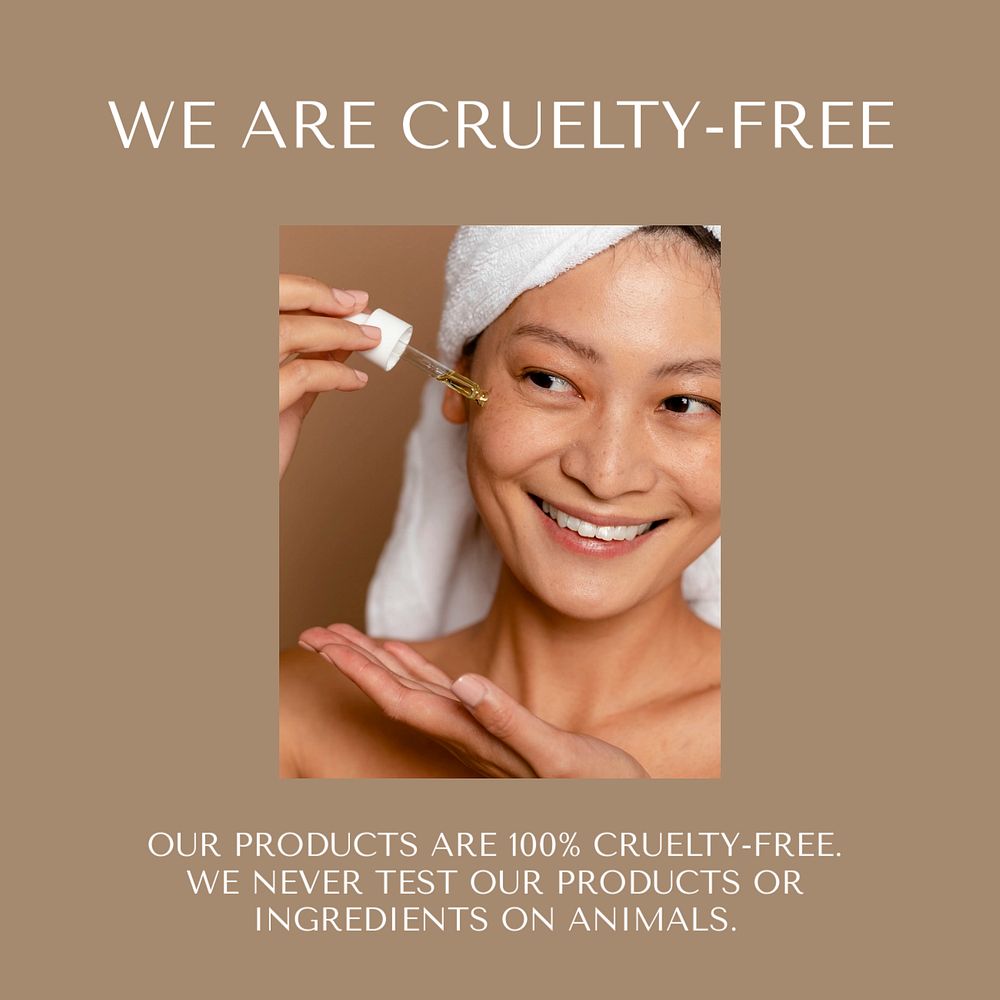Skincare minimal instagram ad template, organic product, editable text