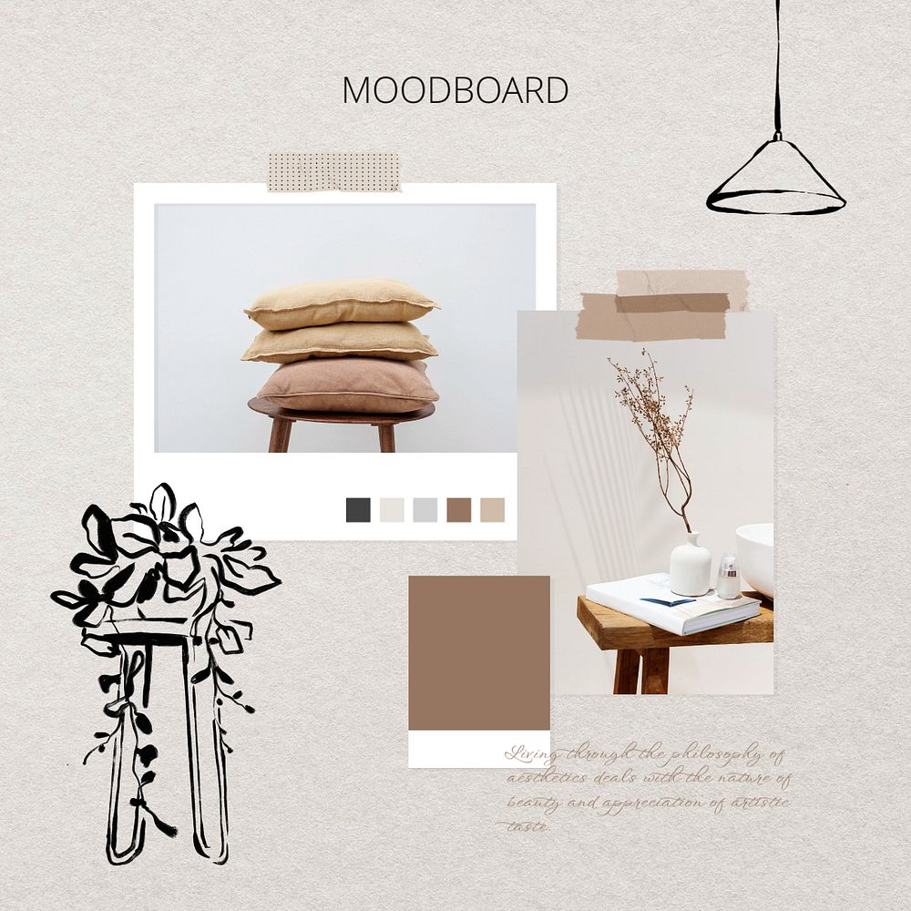 Home decoration Instagram post template