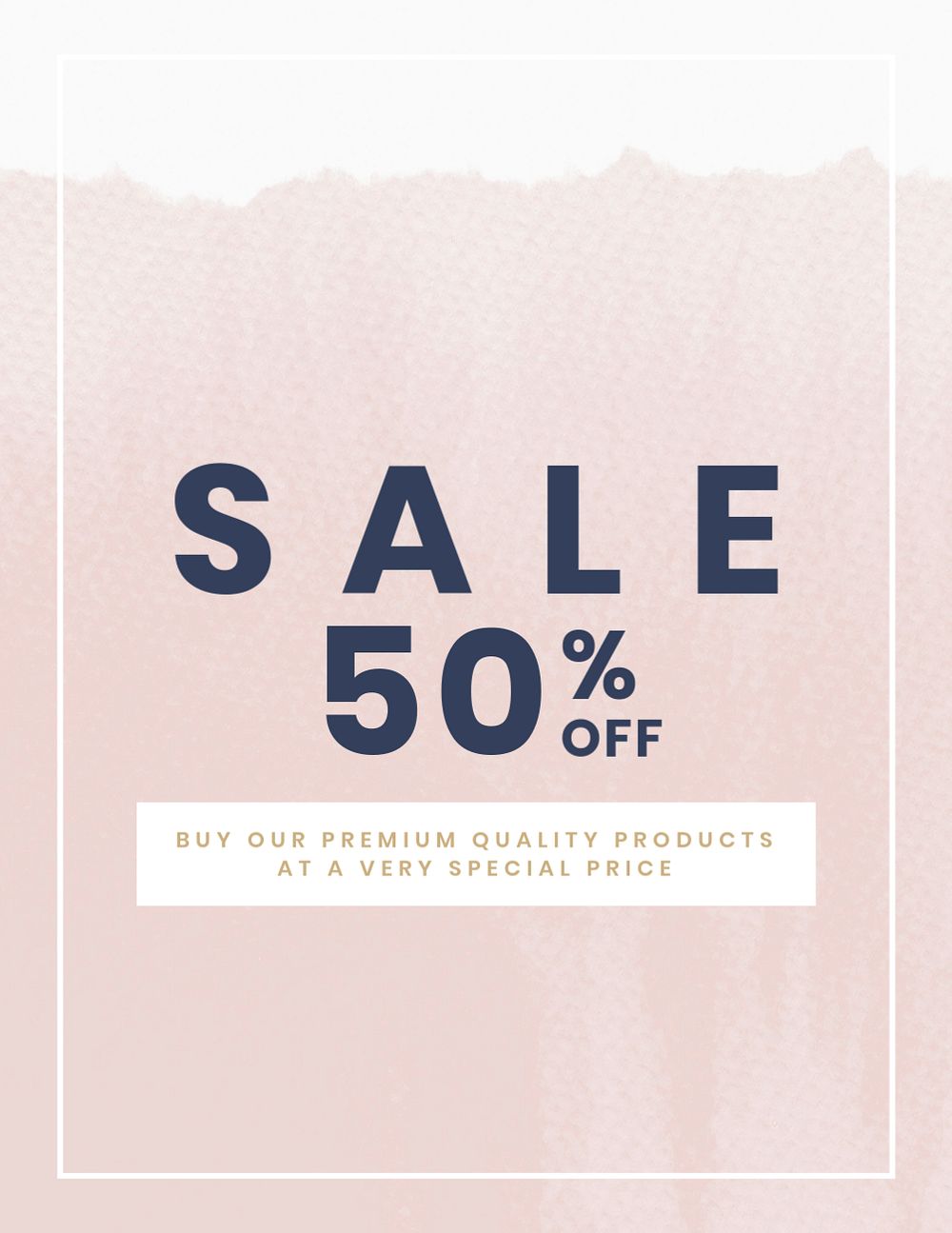 Sale flyer editable template, minimal design