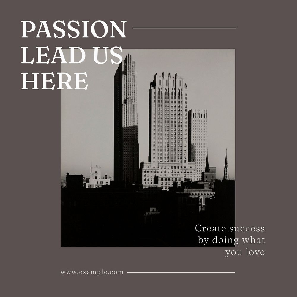 Architect studio Instagram post template, editable design